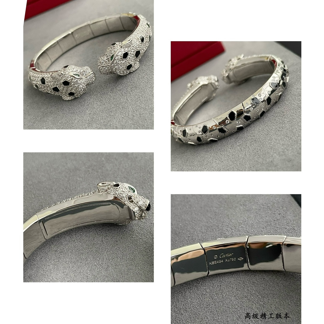 Ca*t*er double-headed spotted leopard bracelet