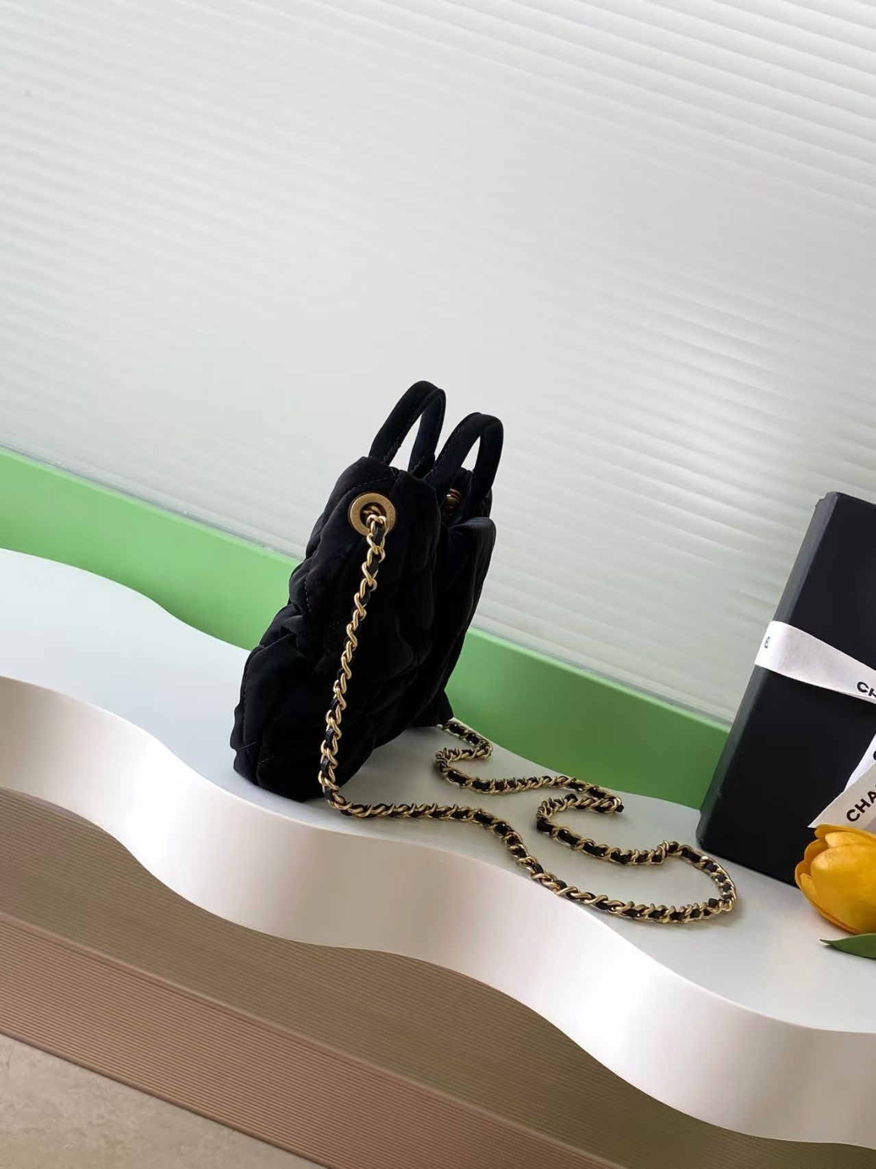 Ch*el mini bow bag 18x26x5cm