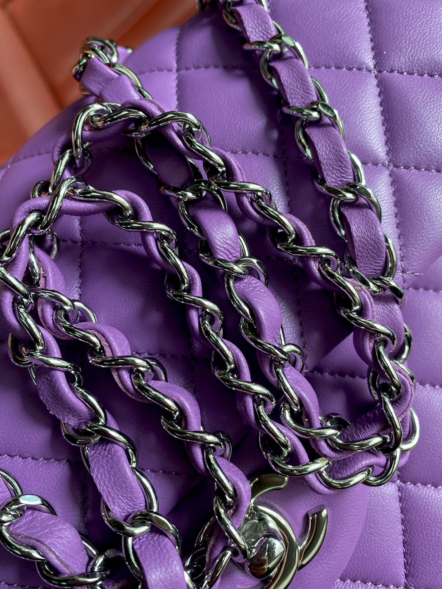 Ch*el classic flap bag 15.5x25.5x6.5cm