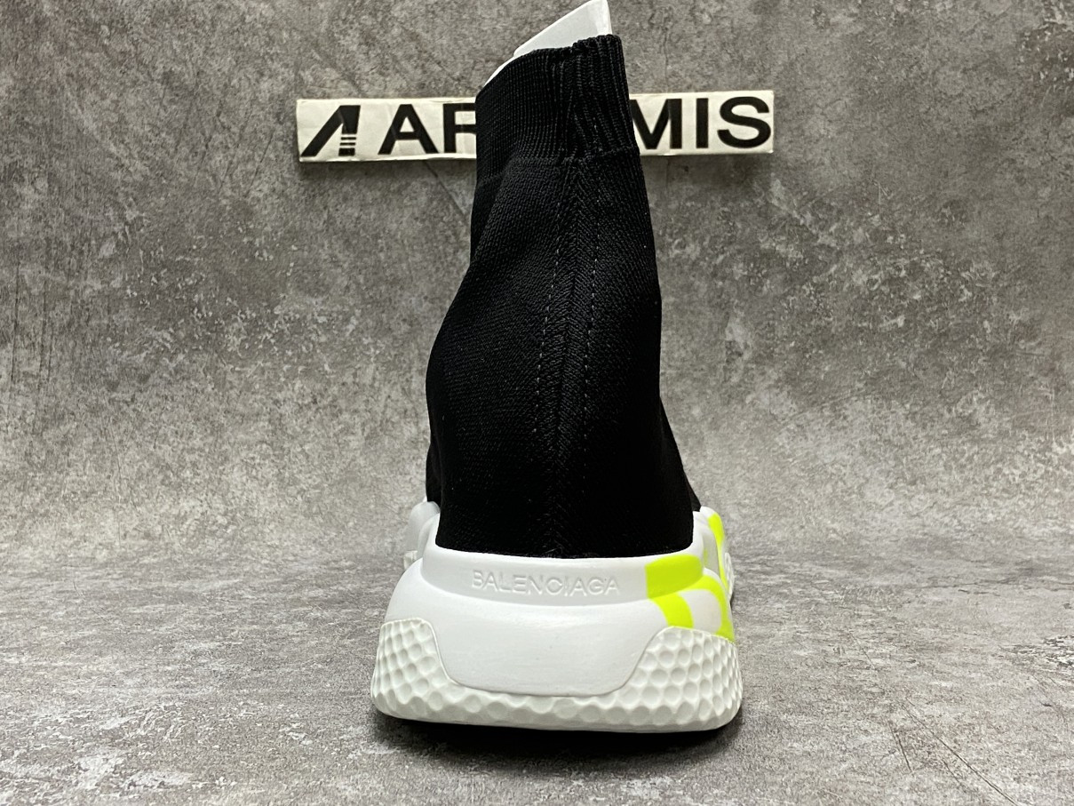 Balenciga Speed Black White Green sneaker