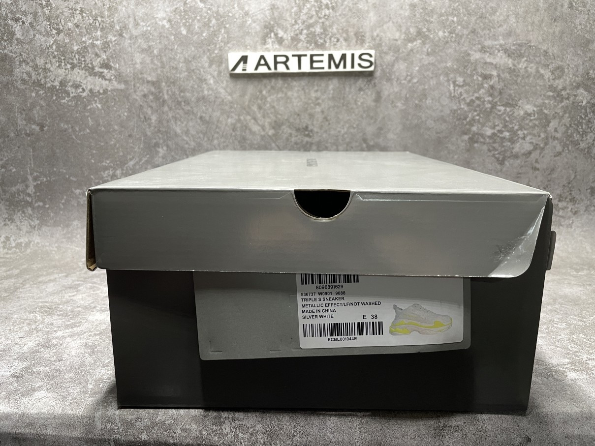 Balenciga Triple S White Fluo Yellow