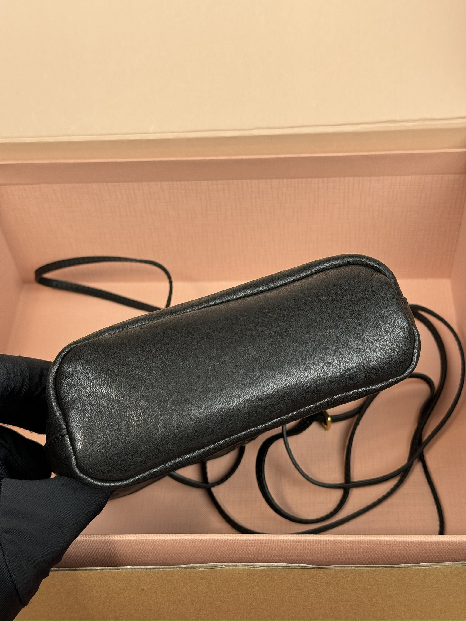 Miu Miu Nappa leather mini bag 17x14x6cm